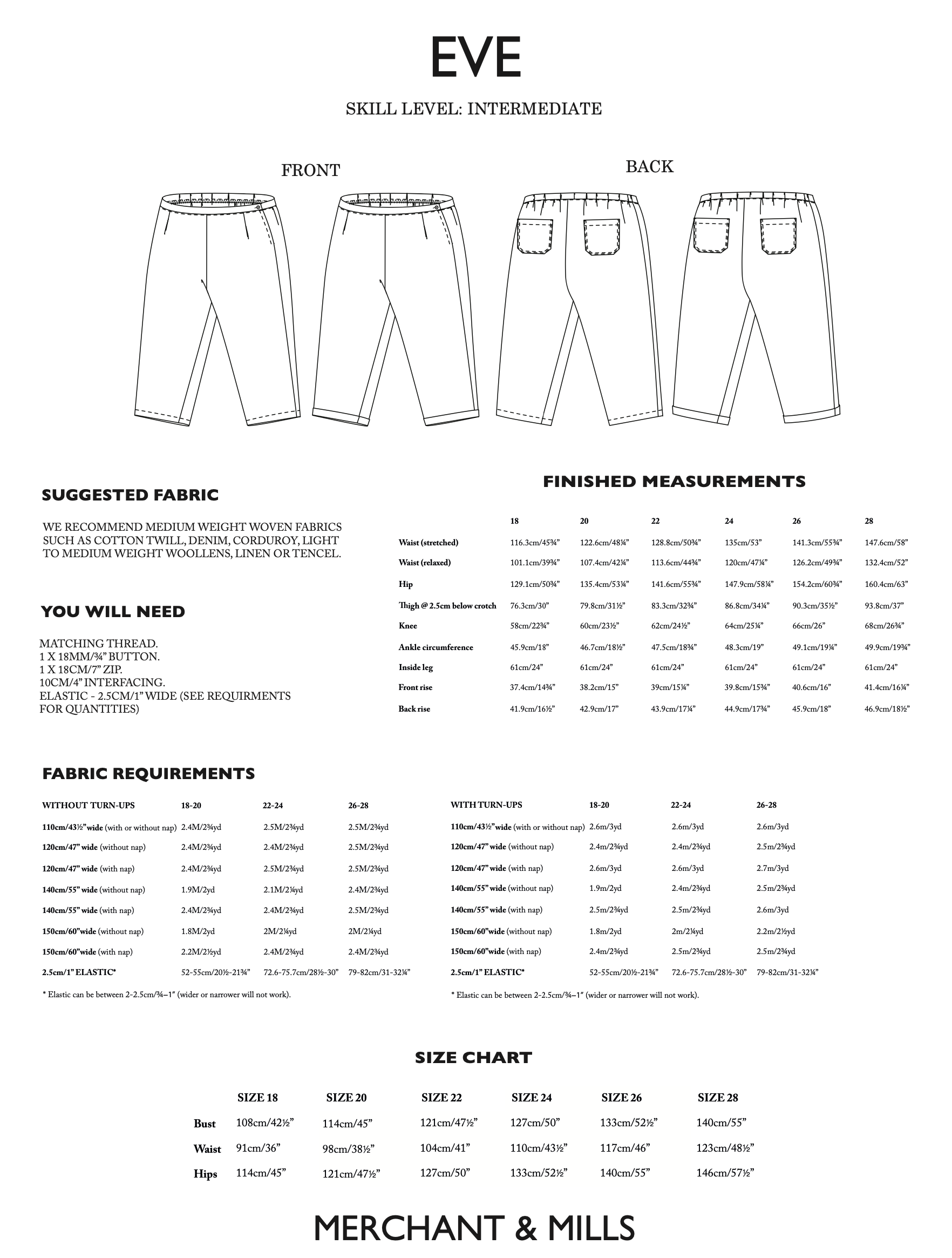 Merchant & Mills Eve Trousers