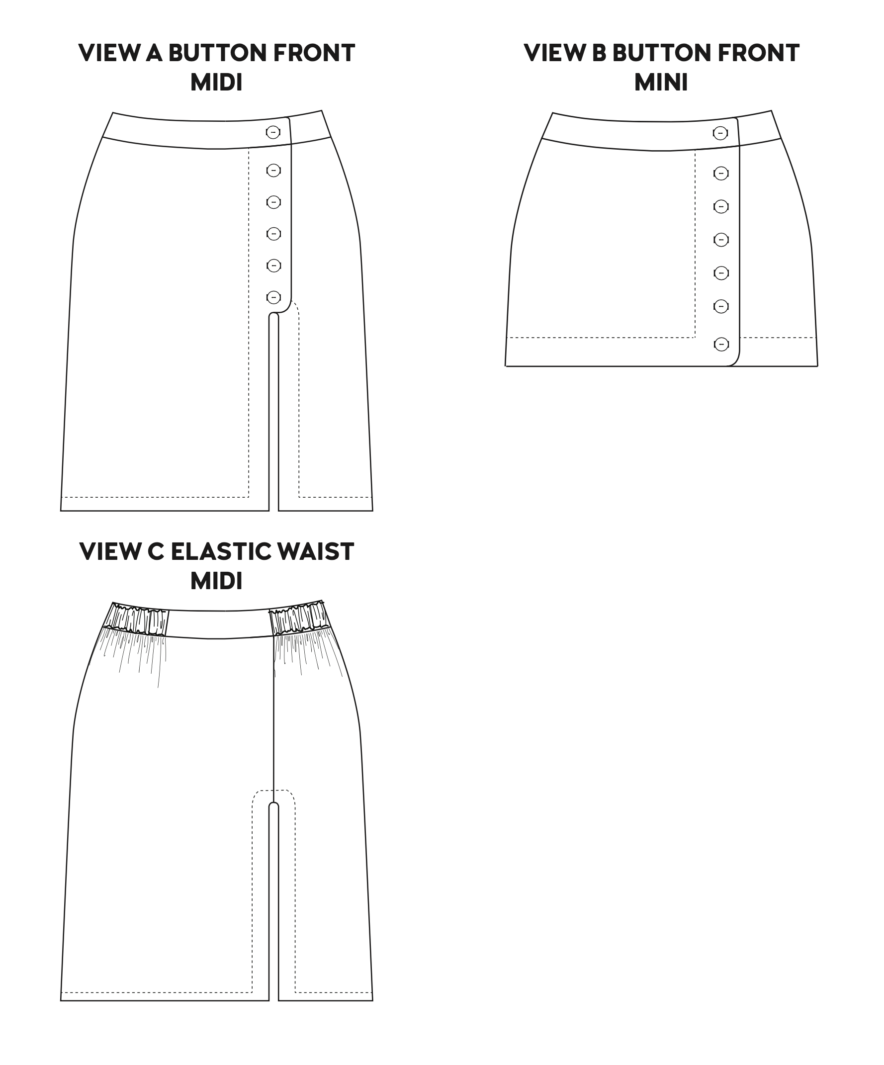 Chalk and Notch Evelyn Skirt
