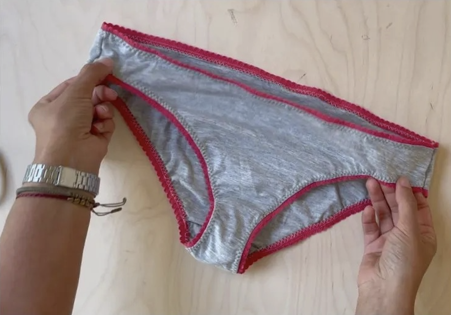 Image showing the Everyday Knicker sewing pattern from Make With Mandi on The Fold Line. A briefs pattern made in stretch jersey fabrics featuring a mid-rise hipster with medium back coverage.