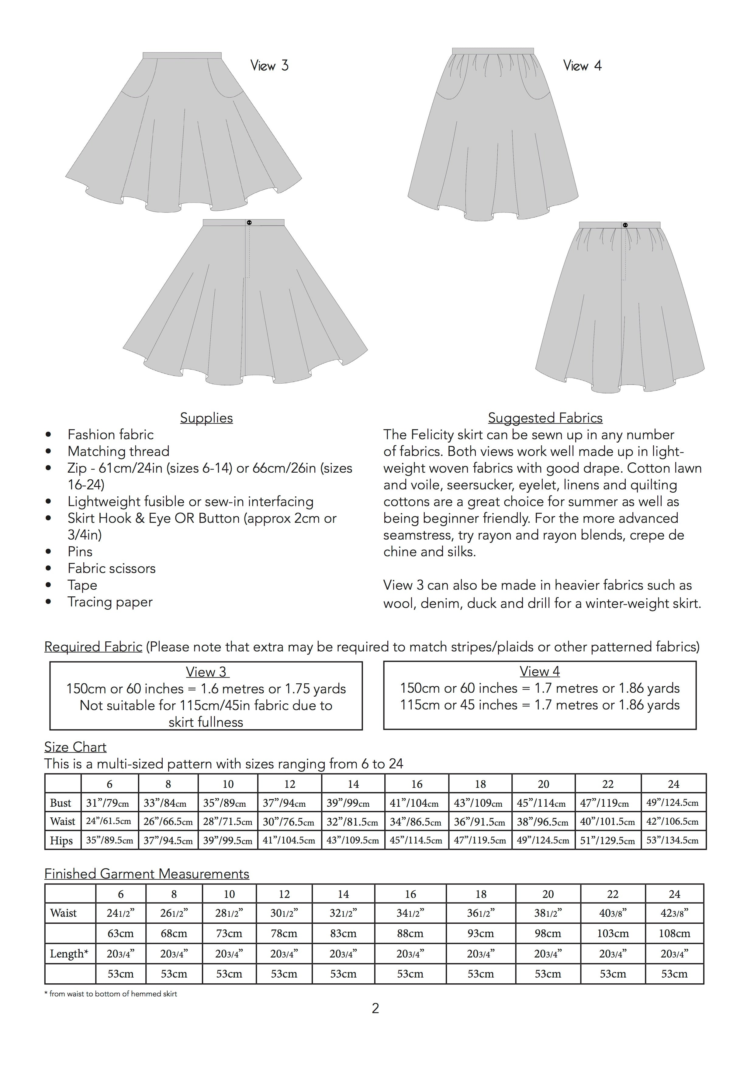 Jennifer Lauren Handmade Felicity Dress/Skirt