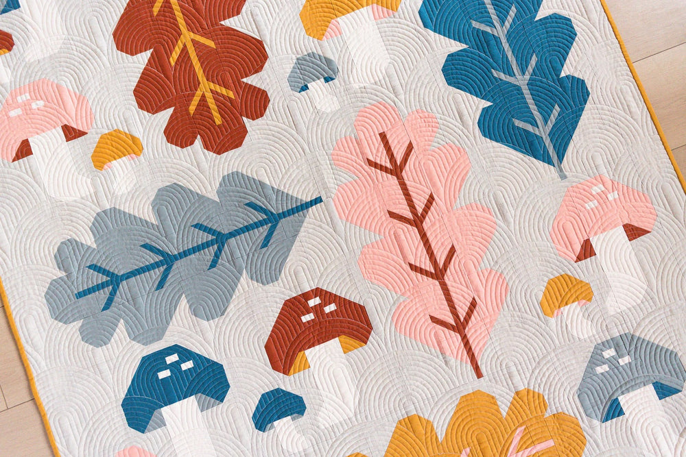 Pen and Paper Patterns Forest Fungi Quilt