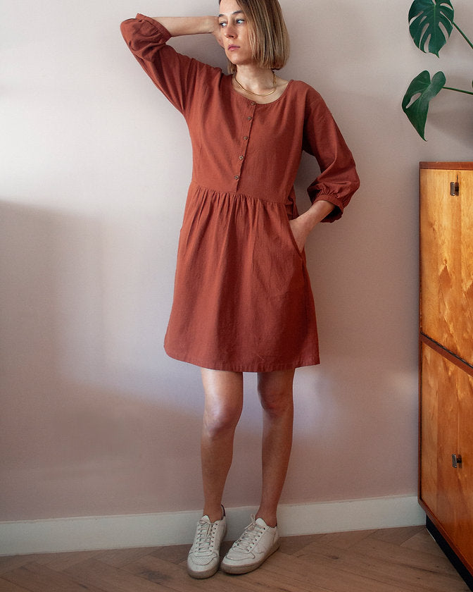 French Navy Forsythe Dress Pattern Expansion
