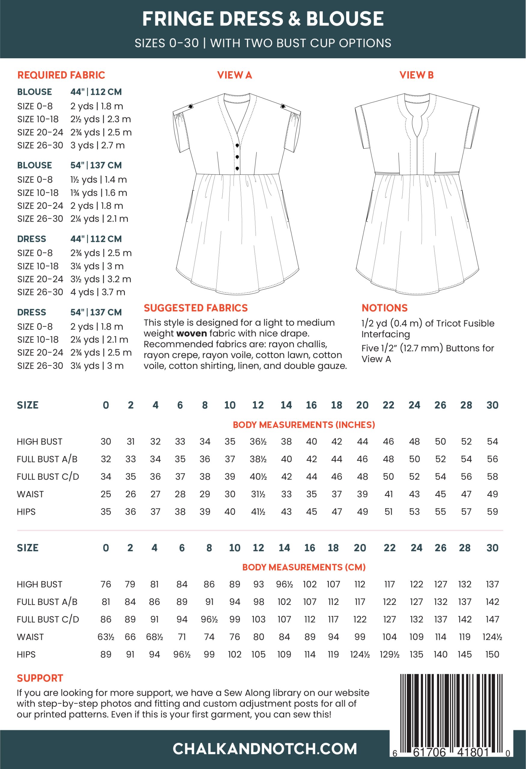 Chalk and Notch Fringe Dress and Blouse