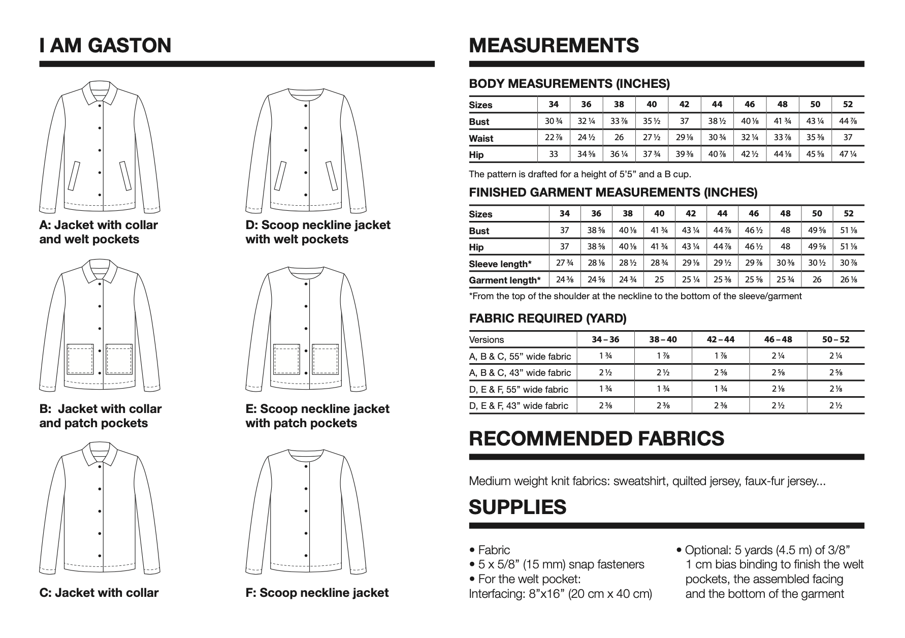 I AM Patterns Gaston Jacket