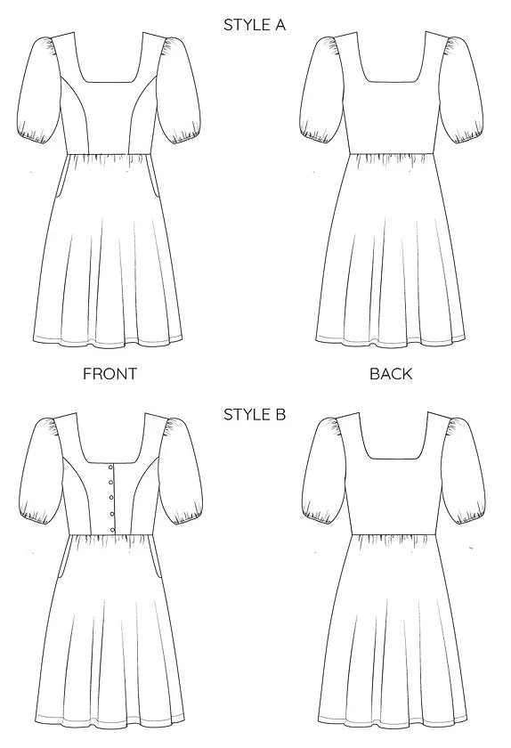 French Navy Goldenrod Dress