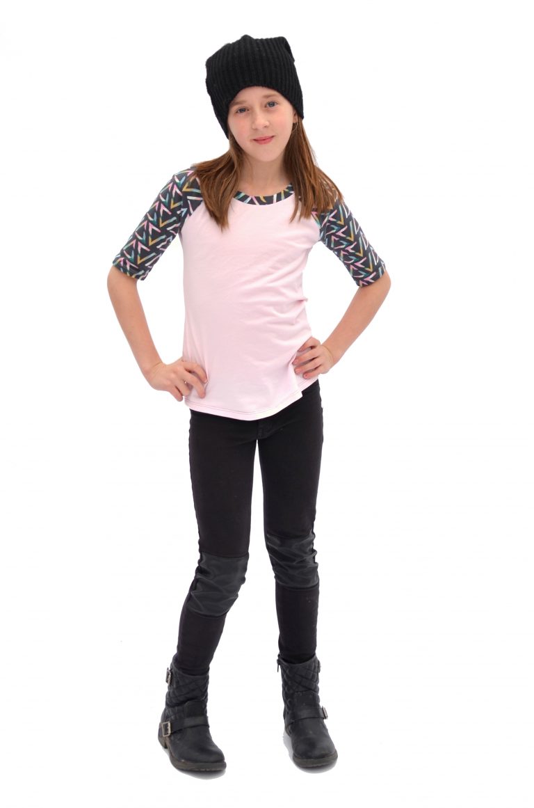 Hey June Handmade Child/Teen Camden Raglan Top