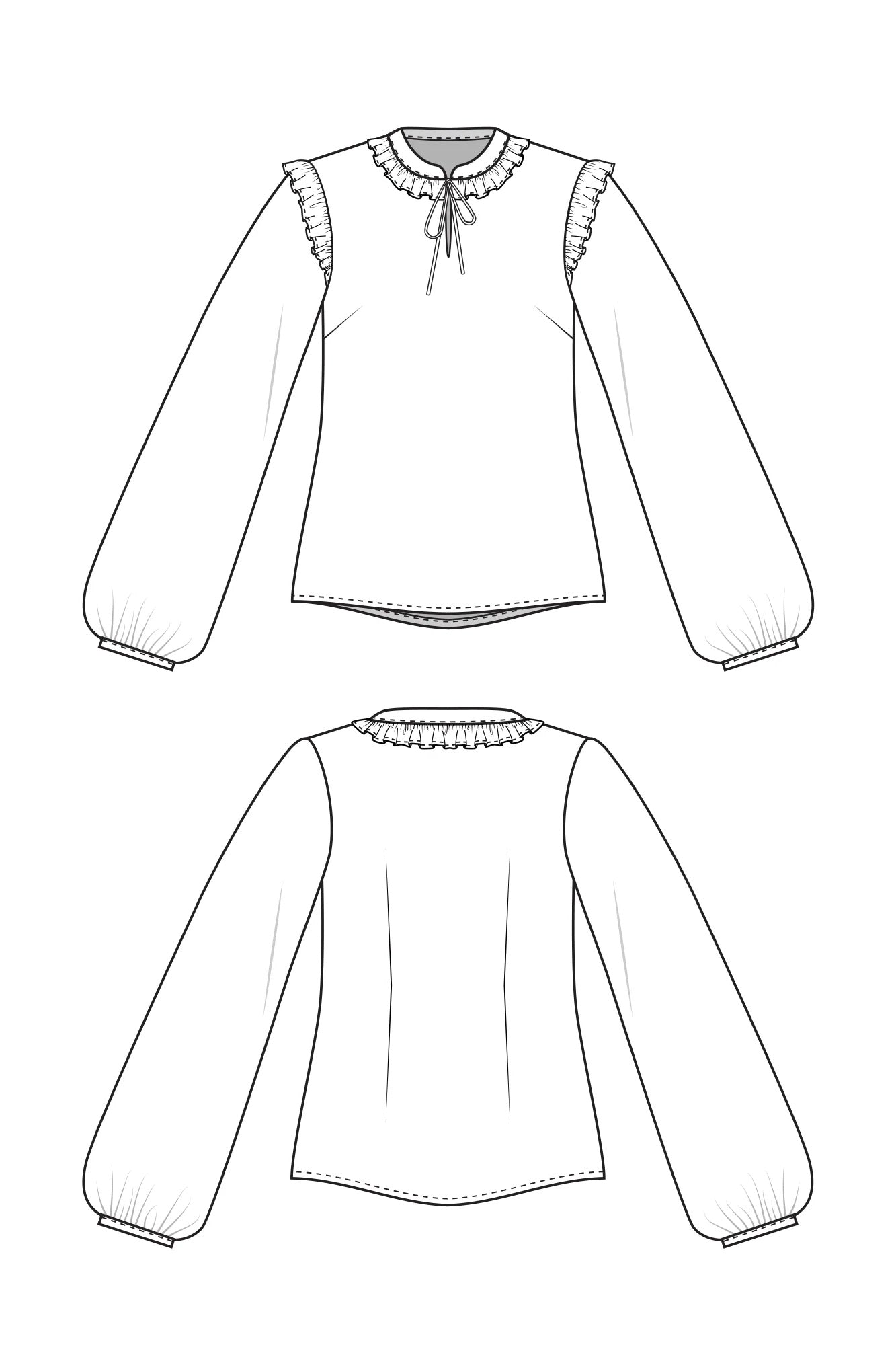 Forget-me-not Patterns Helmi Blouse