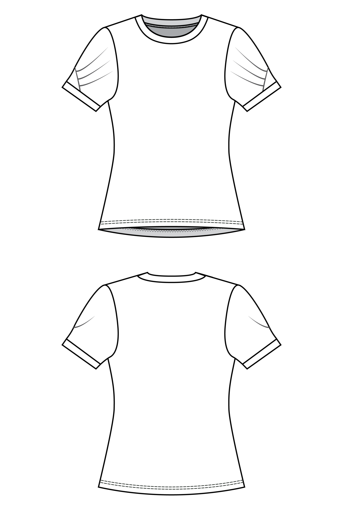 Forget-me-not Patterns Iris Pleated Tee