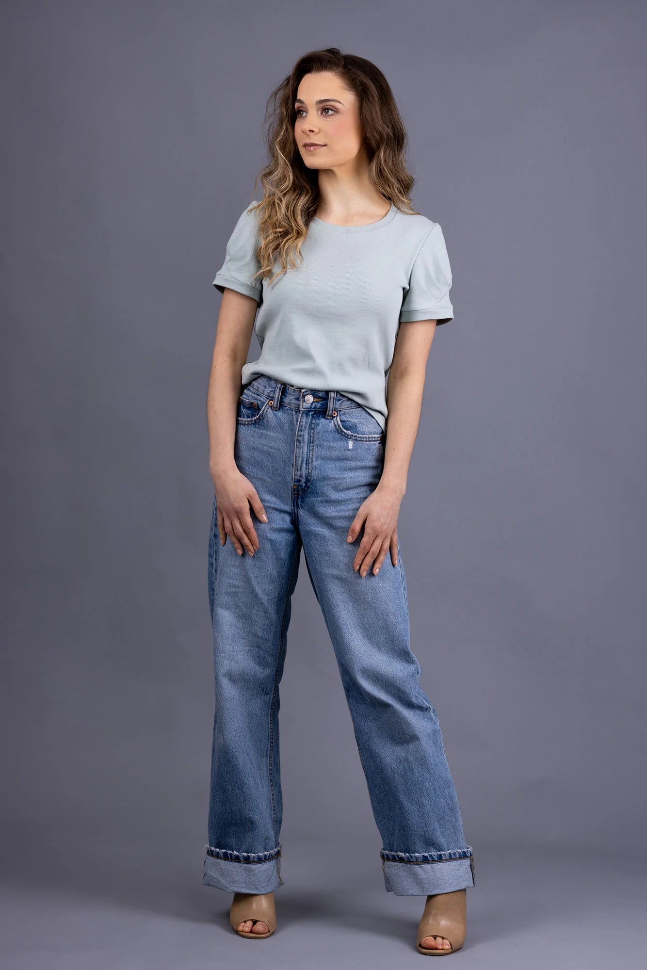 Forget-me-not Patterns Iris Pleated Tee
