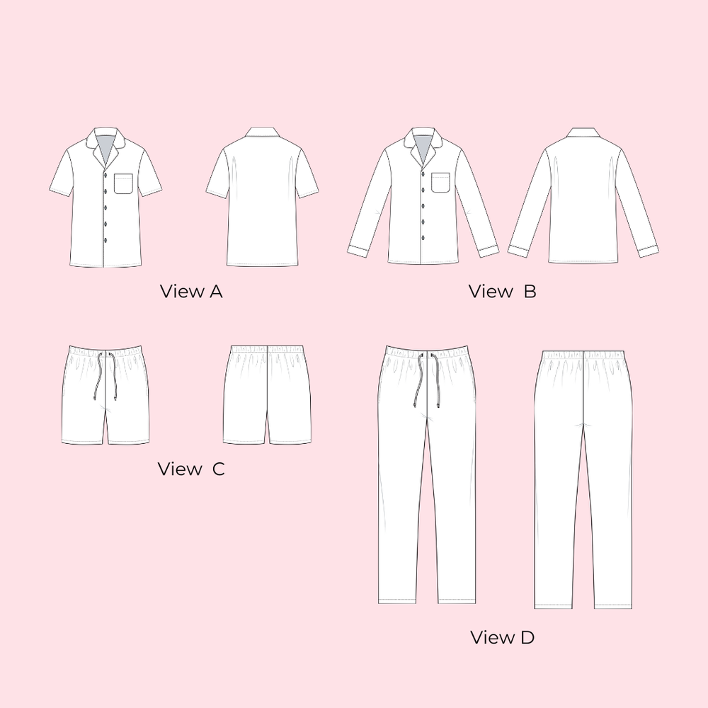 Sirena Patterns Unisex James Pyjamas