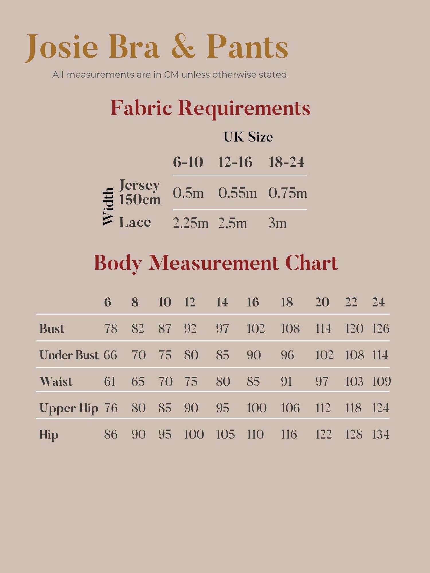 Made My Wardrobe Josie Bra and Pants