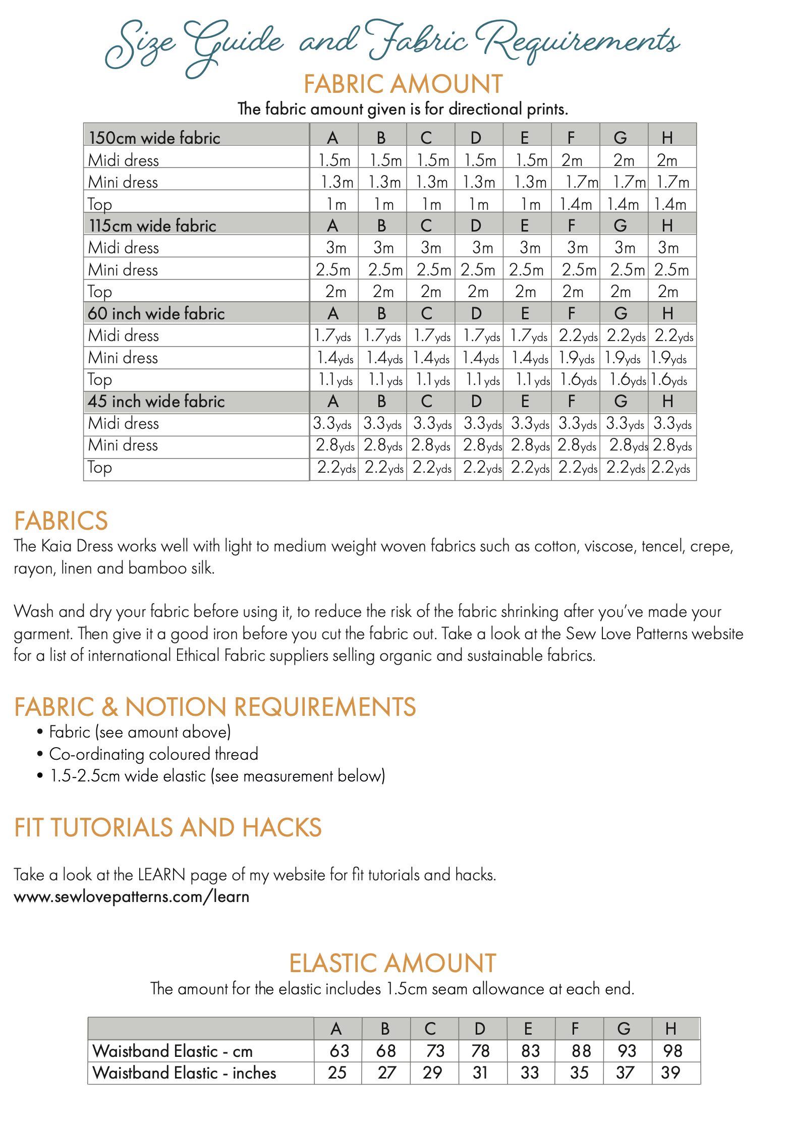 Sew Love Patterns Kaia Dress and Top