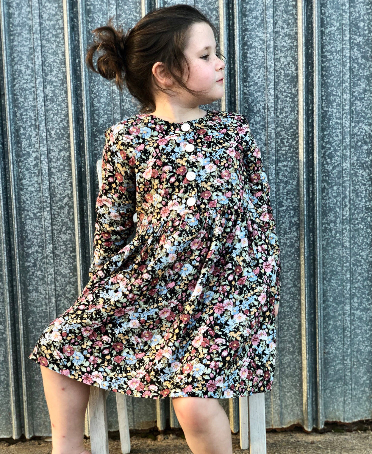 Below the Kōwhai Baby/Child Kauri Dress