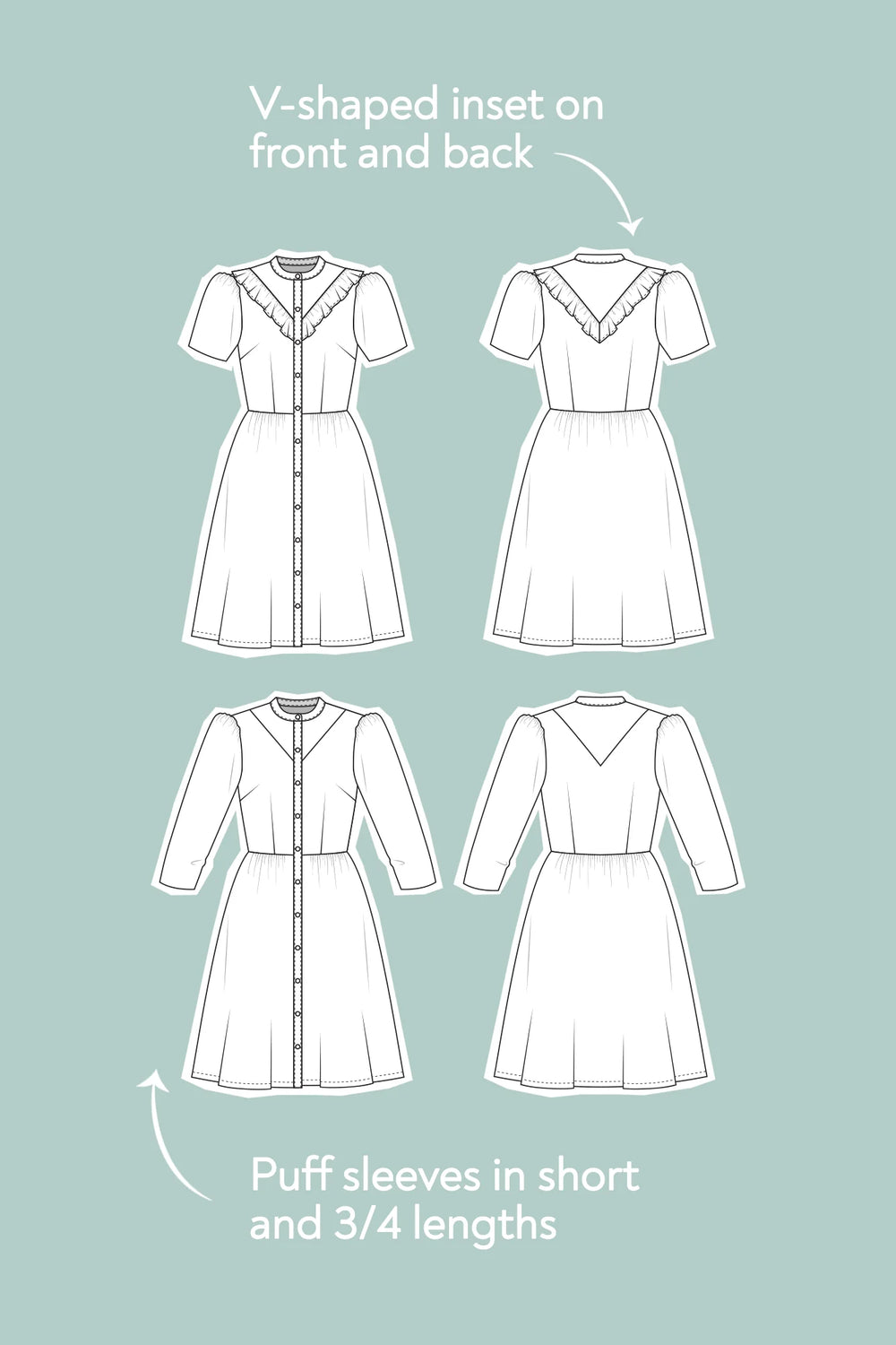 Forget-me-not Patterns Kelly Shirt Dress