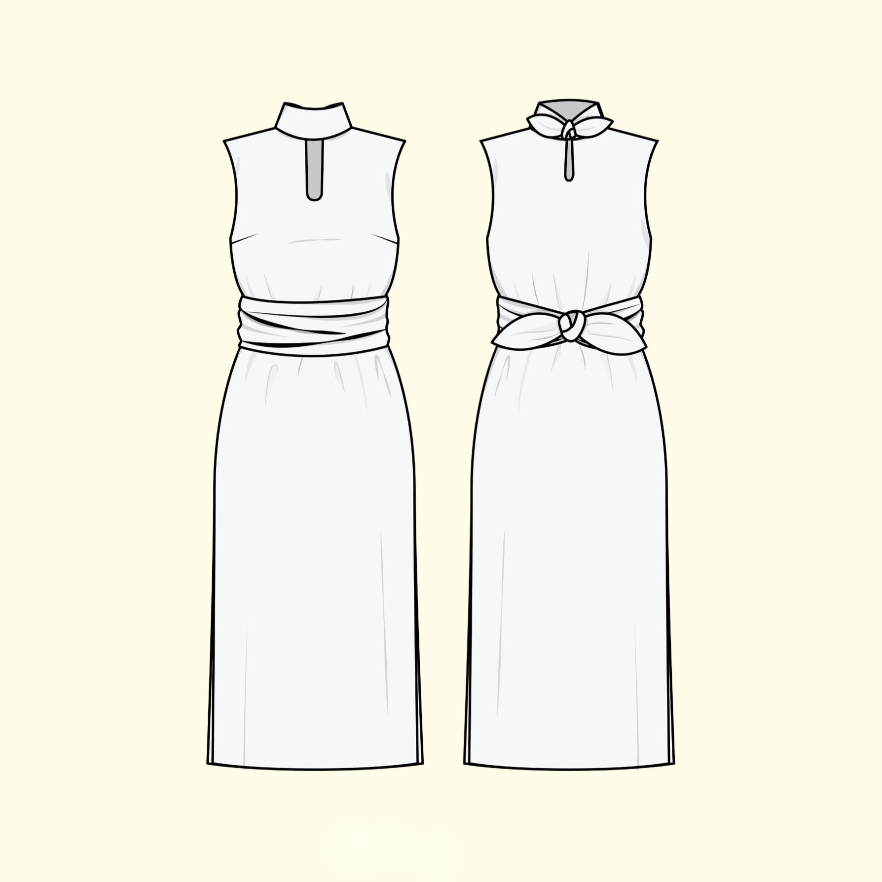 Puff and Pencil Keyhole Dress