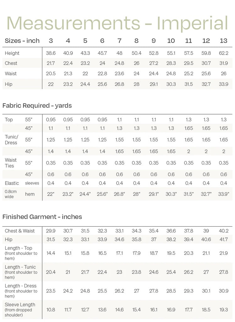 Papercut Patterns Child/Teen Array Top and Dress