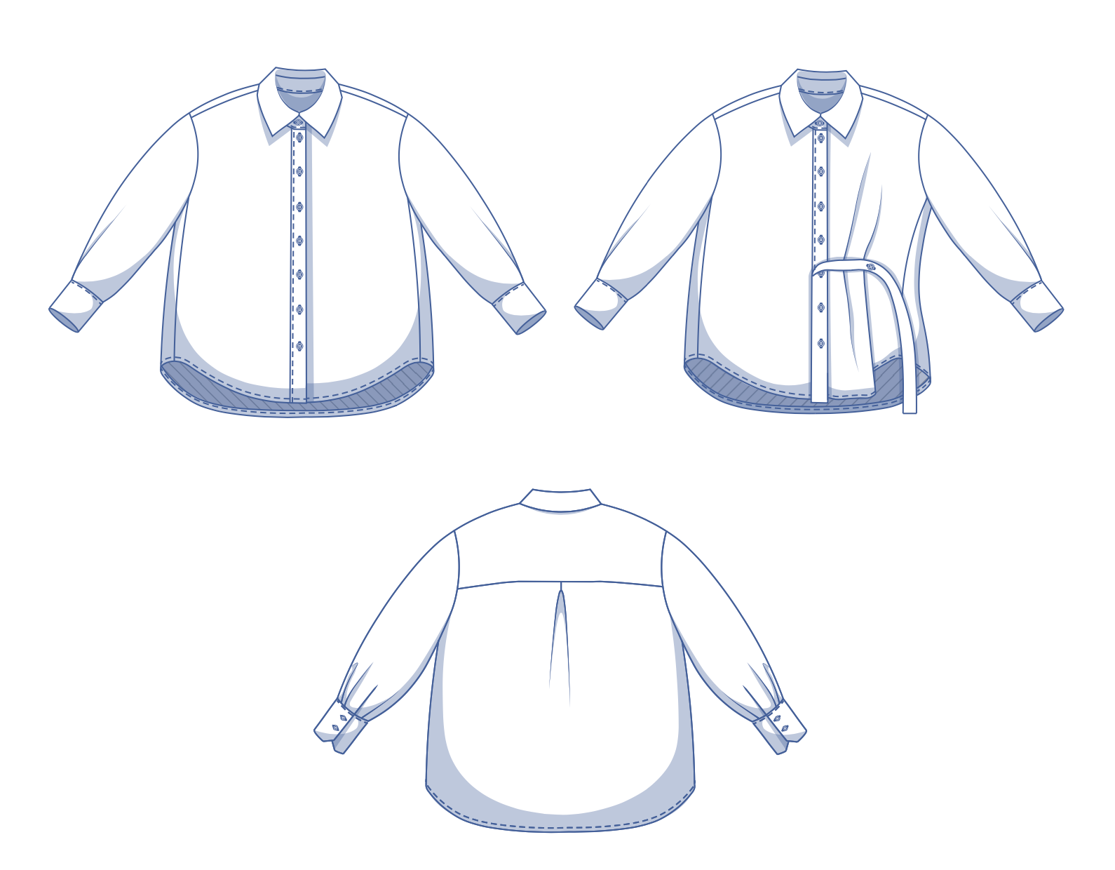 Fibre Mood Libbie, Logan, Lena, Lydia and Lee Shirts