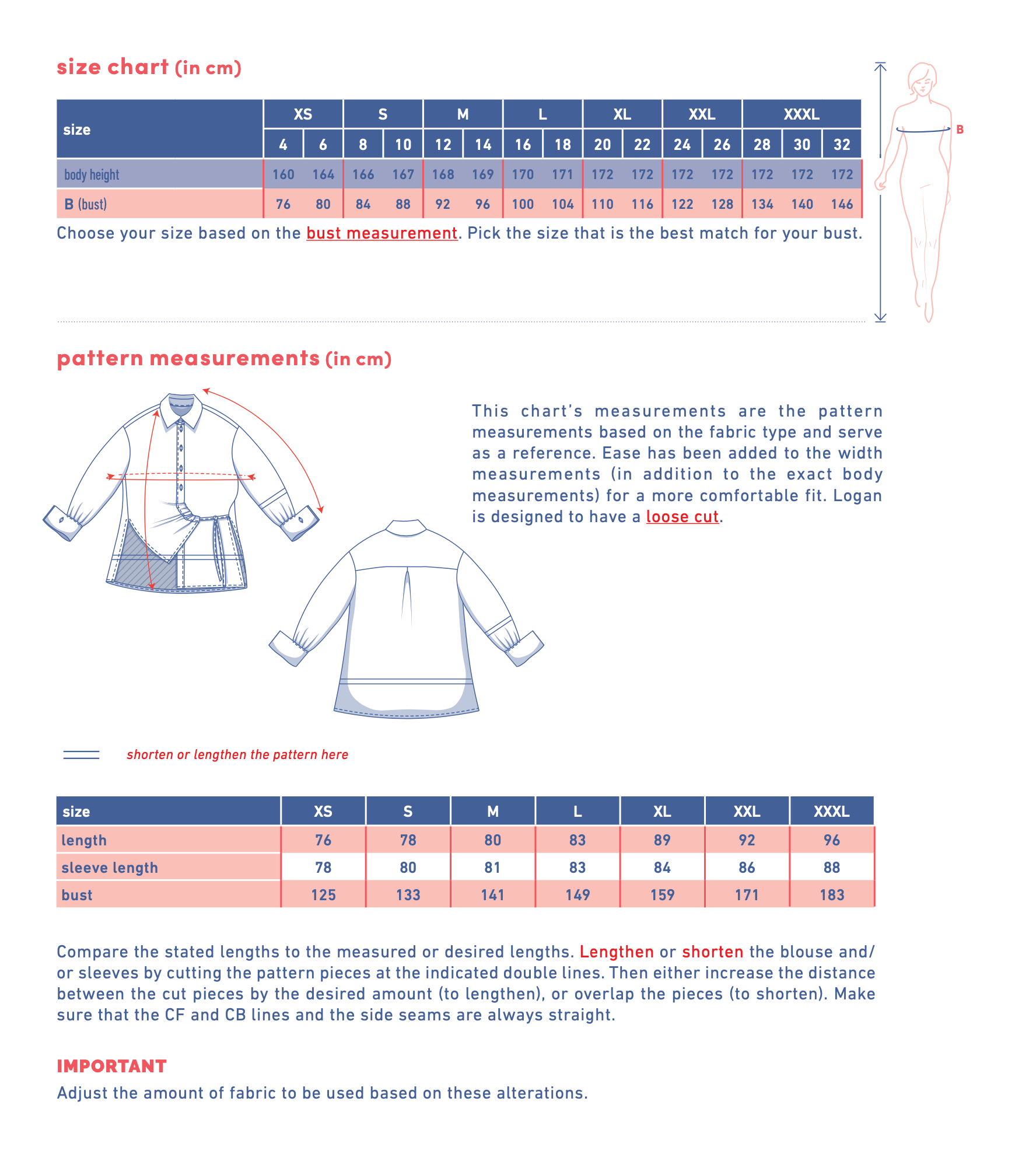 Fibre Mood Libbie, Logan, Lena, Lydia and Lee Shirts