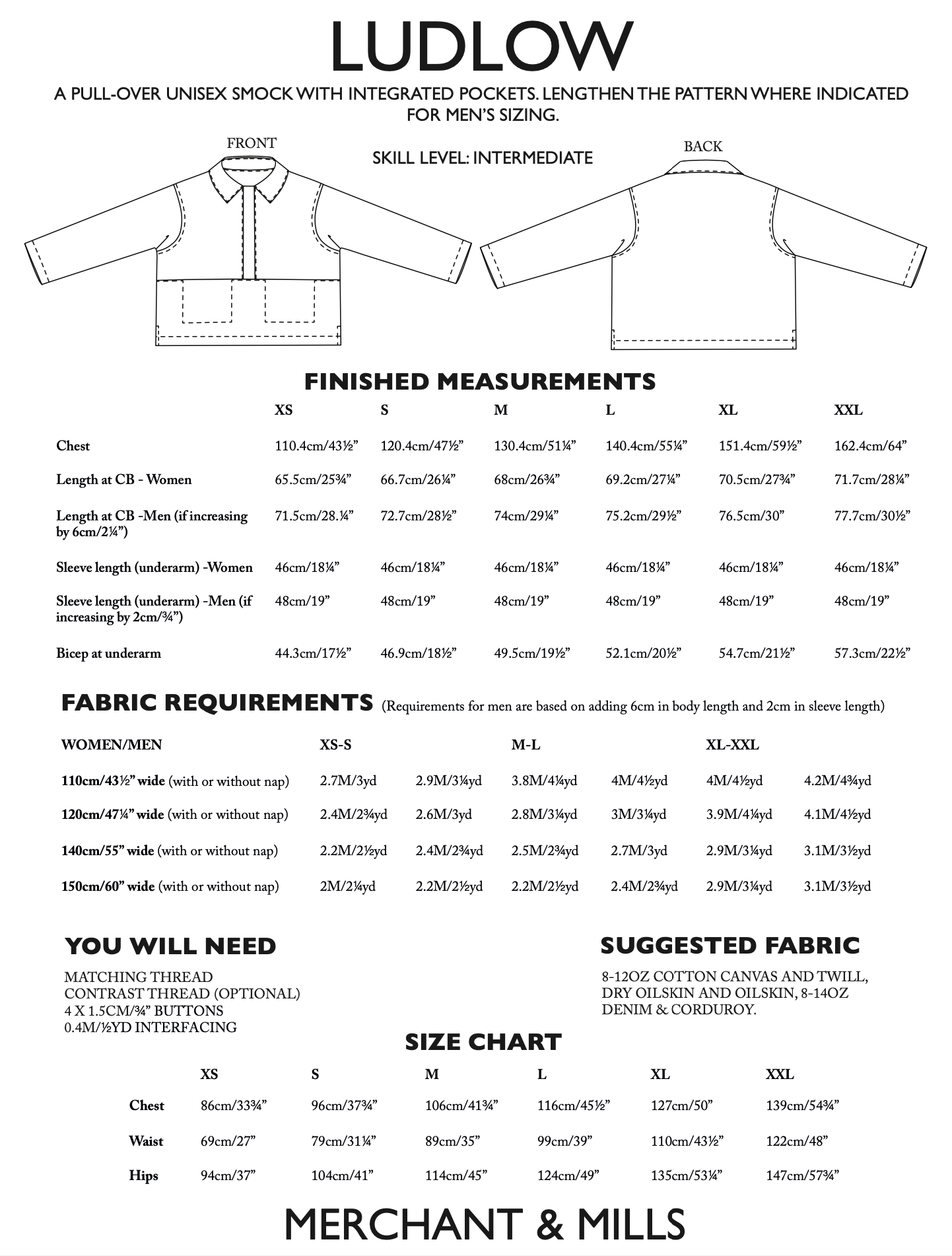 Merchant & Mills Unisex Ludlow Top