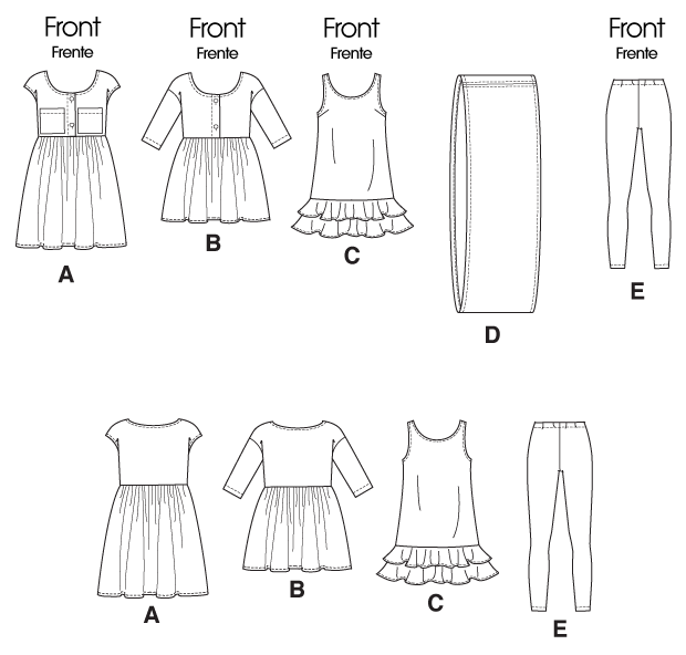 McCalls Child/Teen Dresses, Leggings M6275