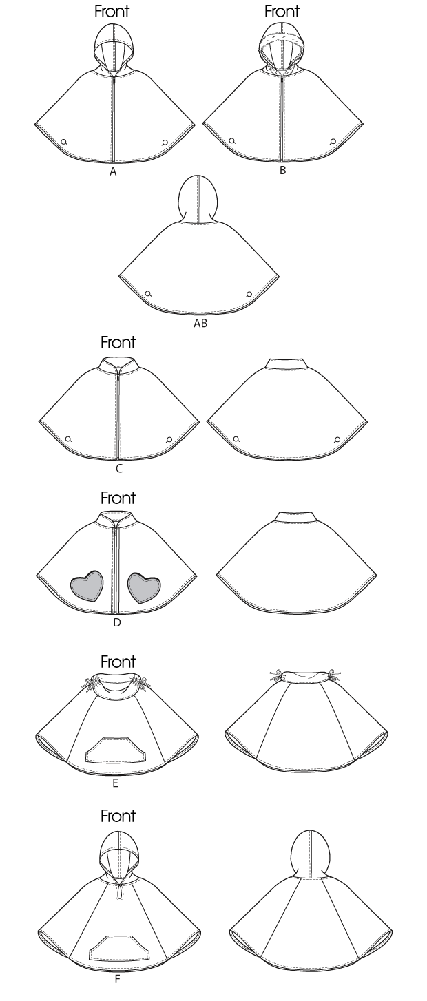 McCalls Child/Teen Ponchos M6431