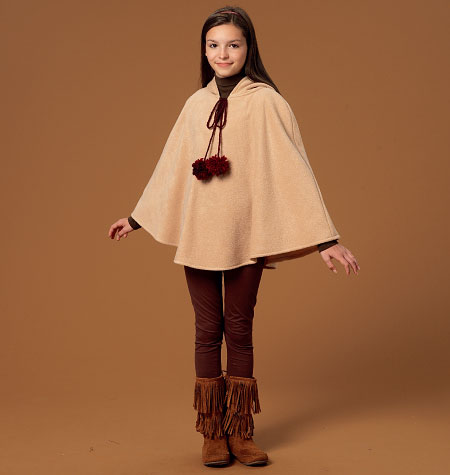 McCalls Child/Teen Poncho, Hat, Scarf M7012