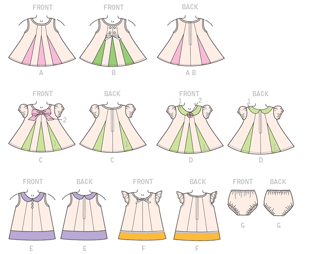 McCalls Babies' Dresses and Panties M7177