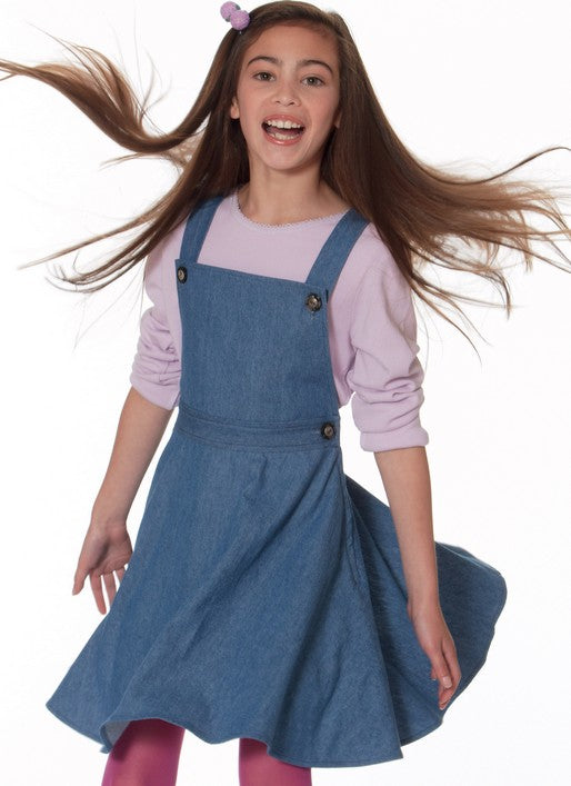 McCalls Child/Teen Pinafore, Dungarees M7459