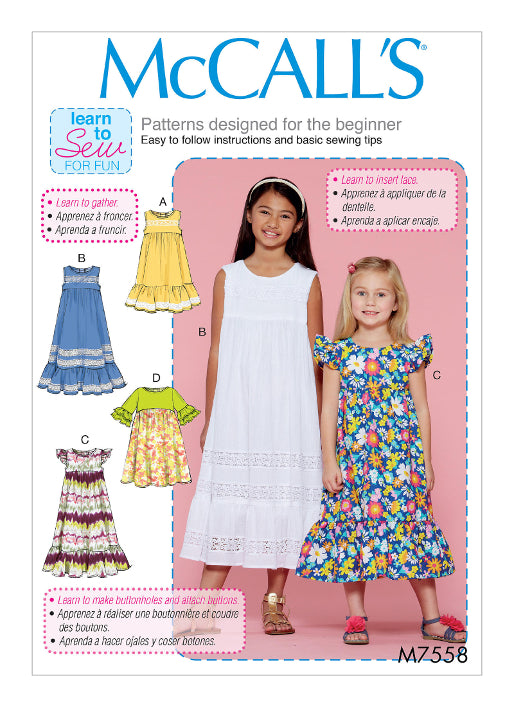 McCalls Child/Teen Dresses M7558