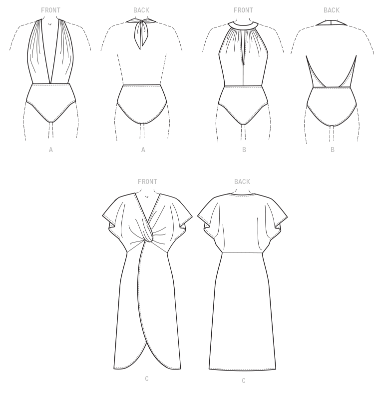 McCalls Swimsuit and Cover-Up M7964
