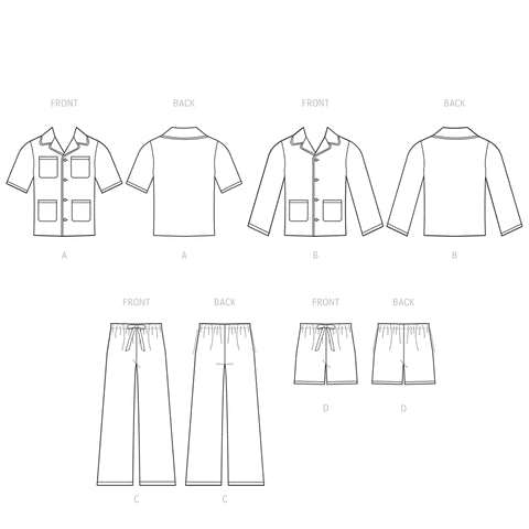 McCalls Men's Pajamas M8262