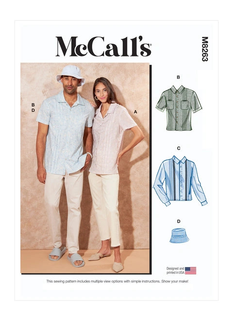 McCalls Unisex Shirts and Hat M8263
