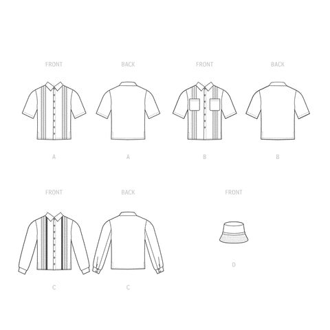 McCalls Unisex Shirts and Hat M8263