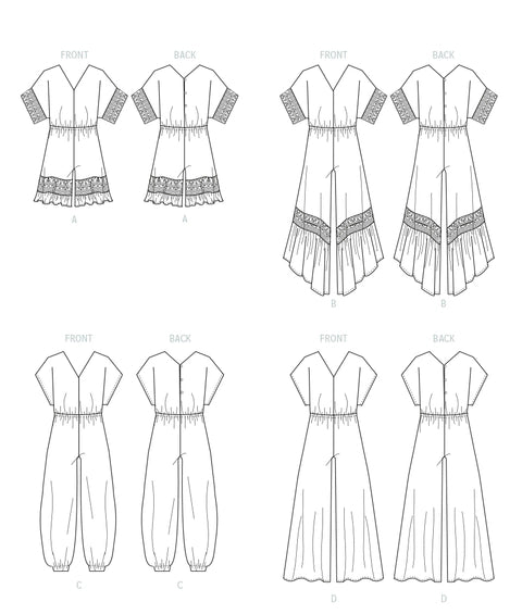 McCalls Child/Teen Romper and Jumpsuits M8317