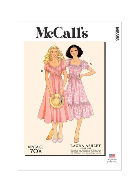 McCalls Vintage Wrap Dress M8358