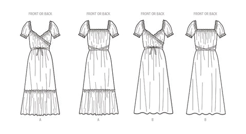 McCalls Vintage Wrap Dress M8358