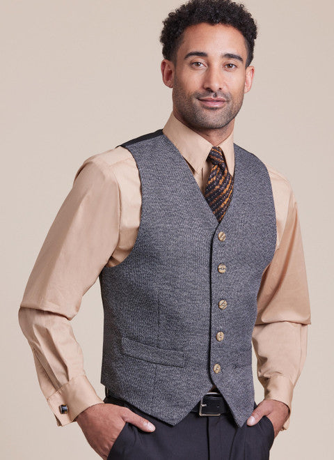 McCalls Men's Waistcoat & Shirt M8415