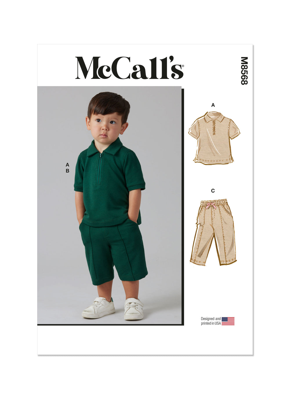 McCall's Toddlers' Top, Shorts and Pants M8568