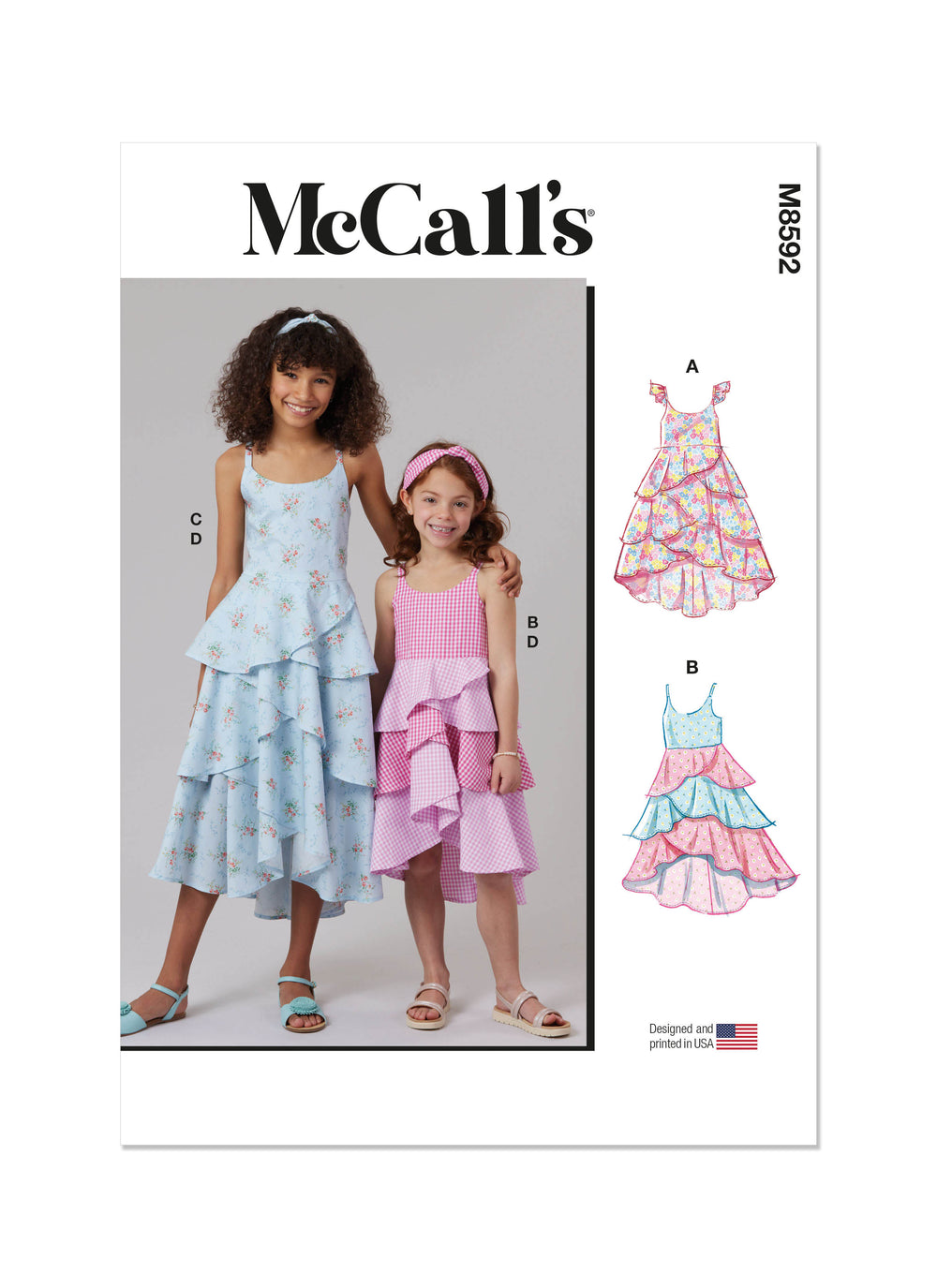 McCall's Children's and Girls' Dresses and Headband M8592