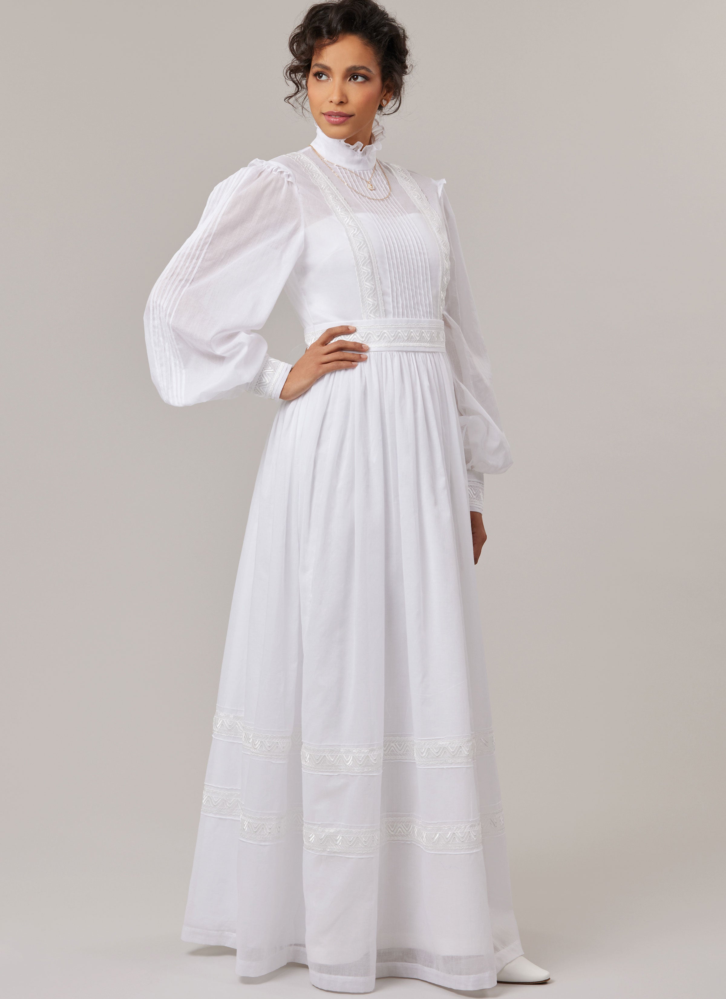 McCall's Gown, Slip and Sash M8595