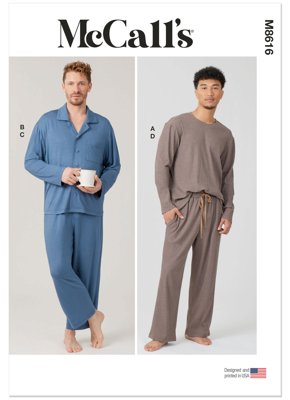 McCall's Men's Knit Pyjamas M8616