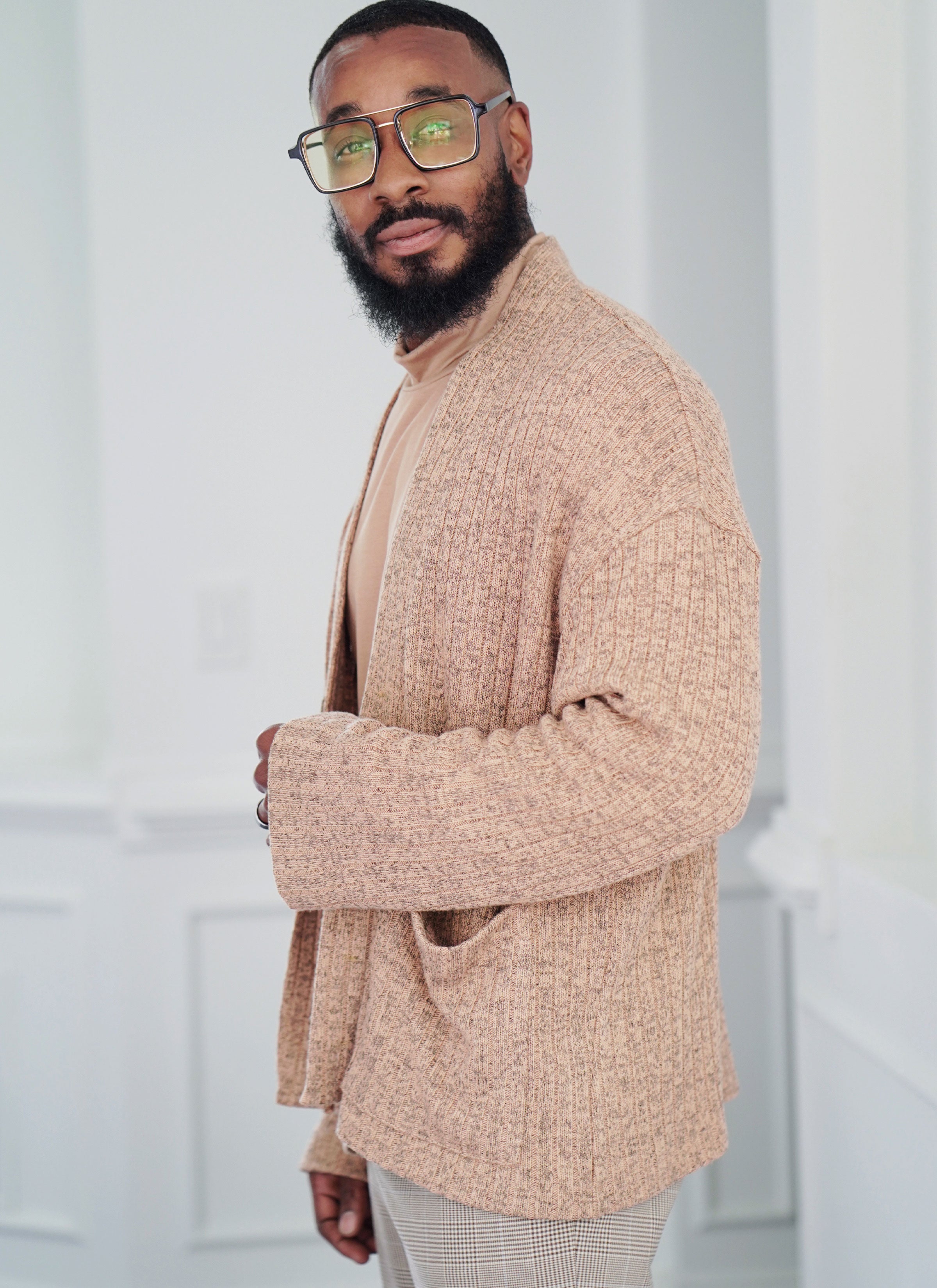 Know Me Men's Turtleneck & Cardigan ME2105