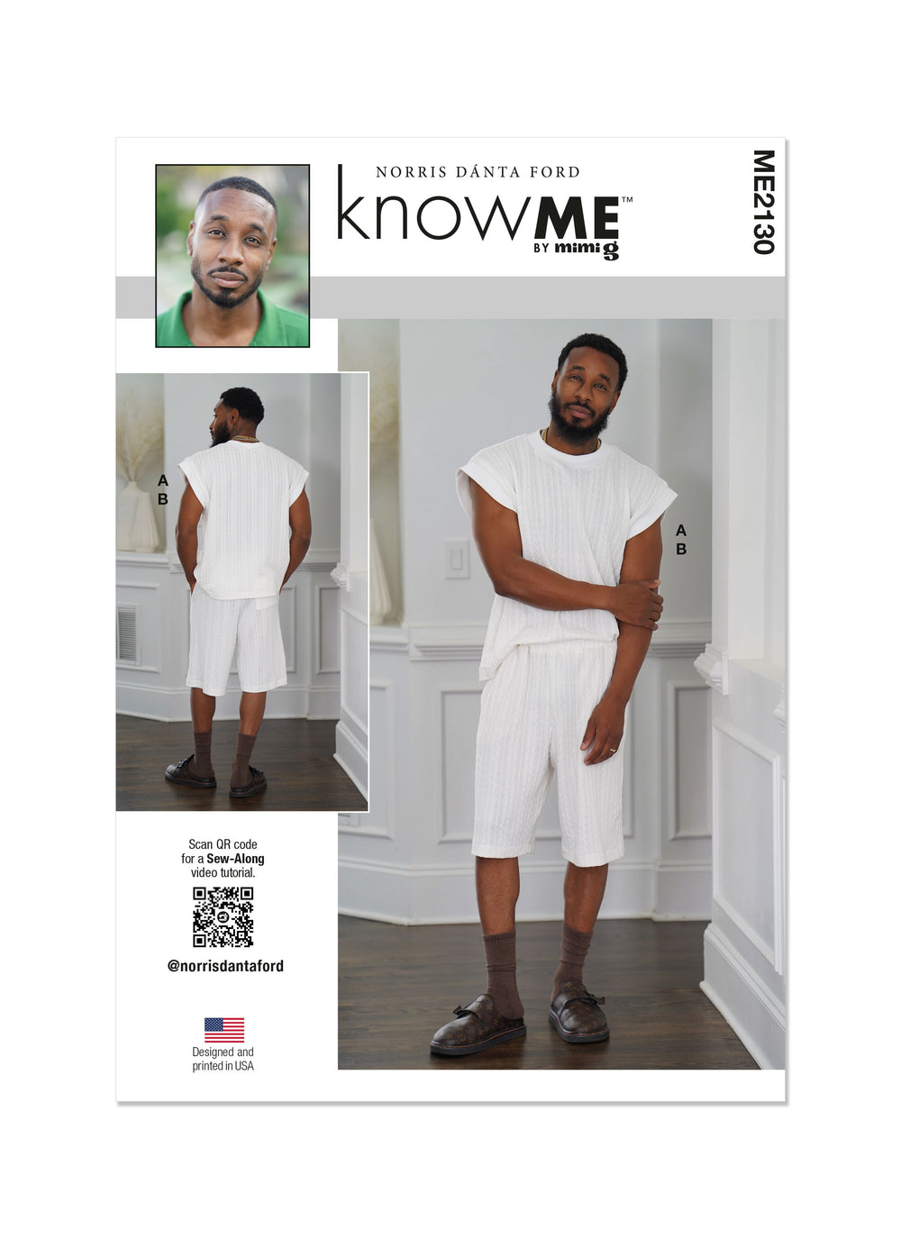 Know Me Men's Knit Top and Shorts ME2130
