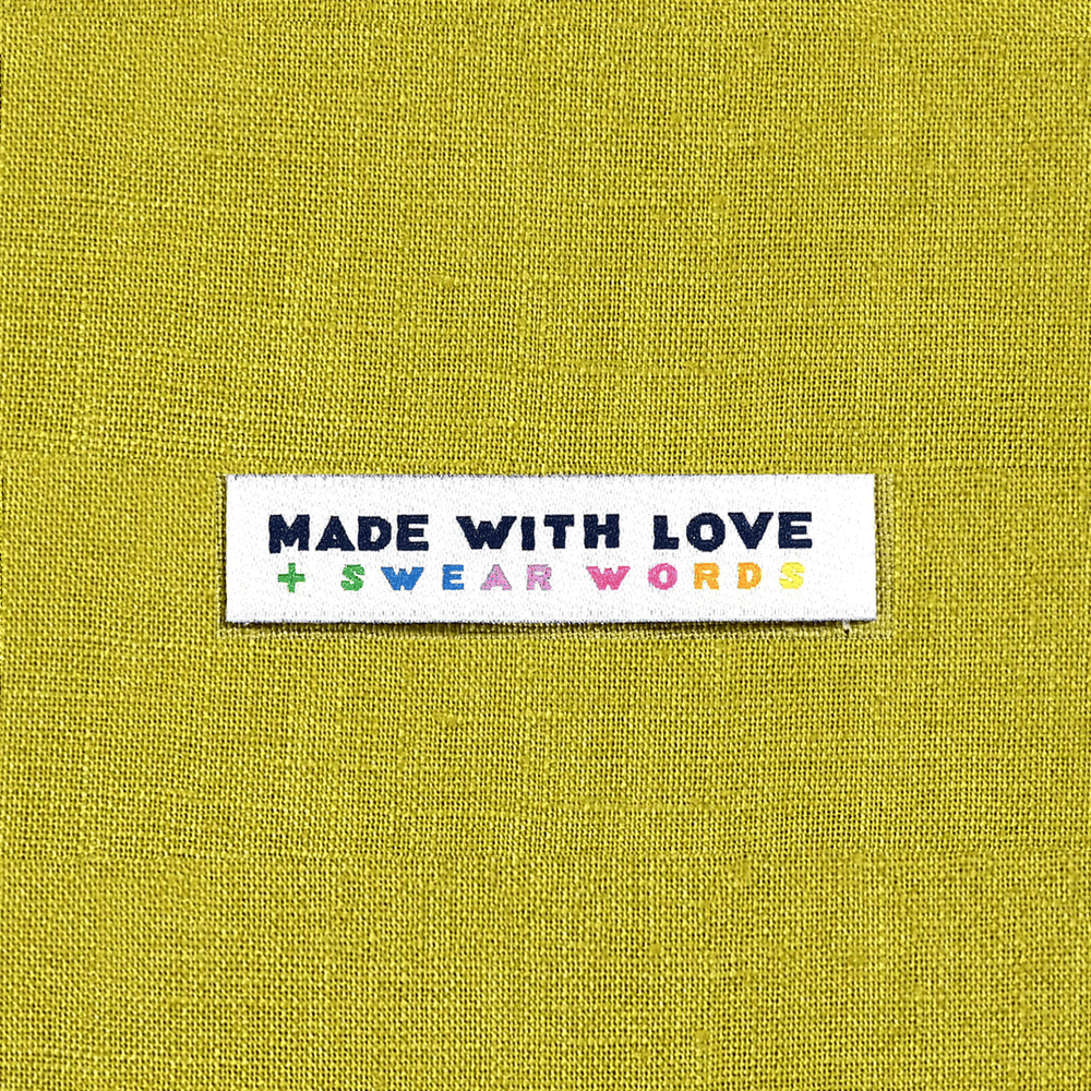 Kylie & The Machine 'Made With Love and Swear Words' Woven Labels