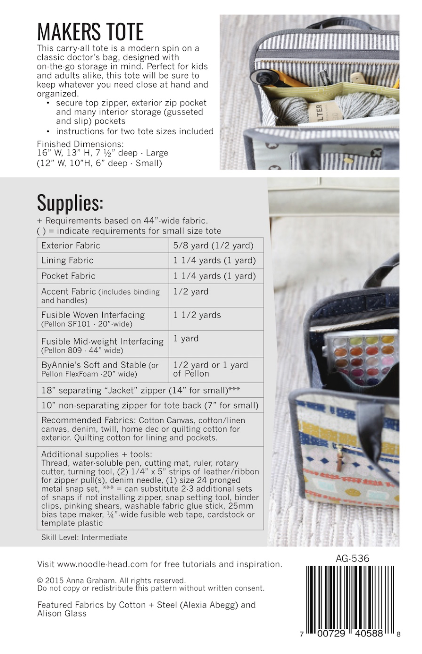Noodlehead Maker's Tote