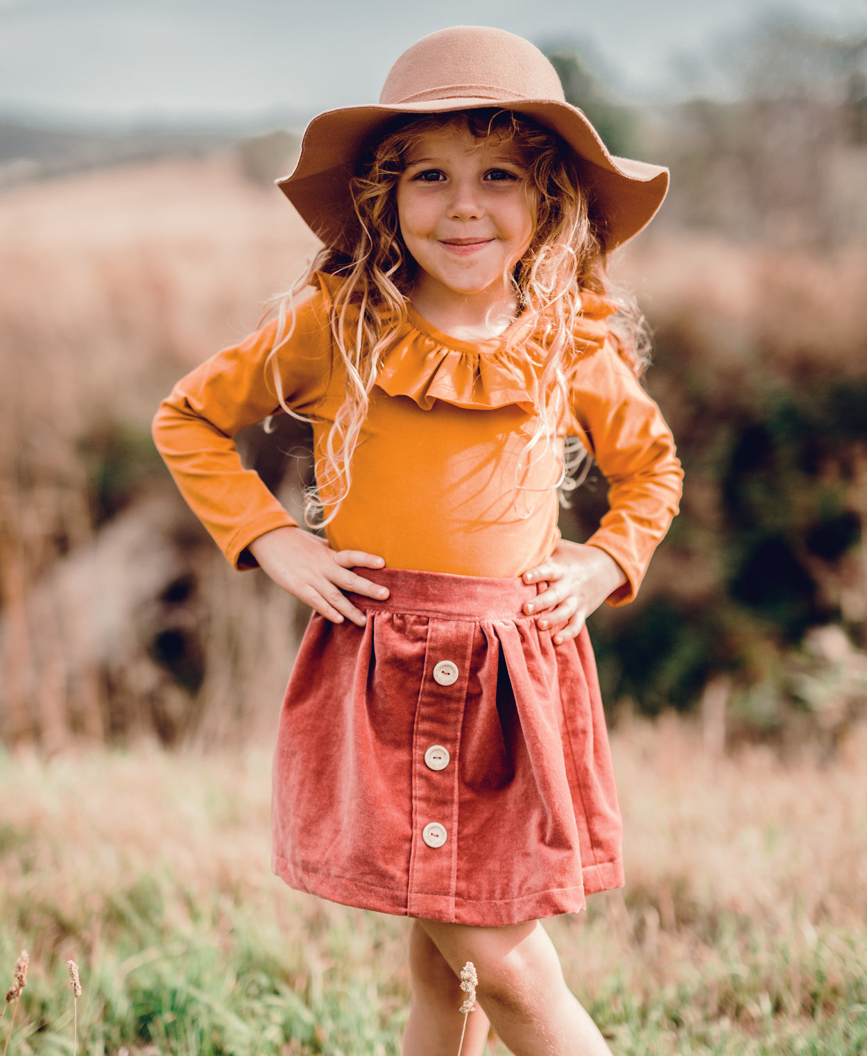 Below the Kōwhai Baby/Child Mānuka Skirt