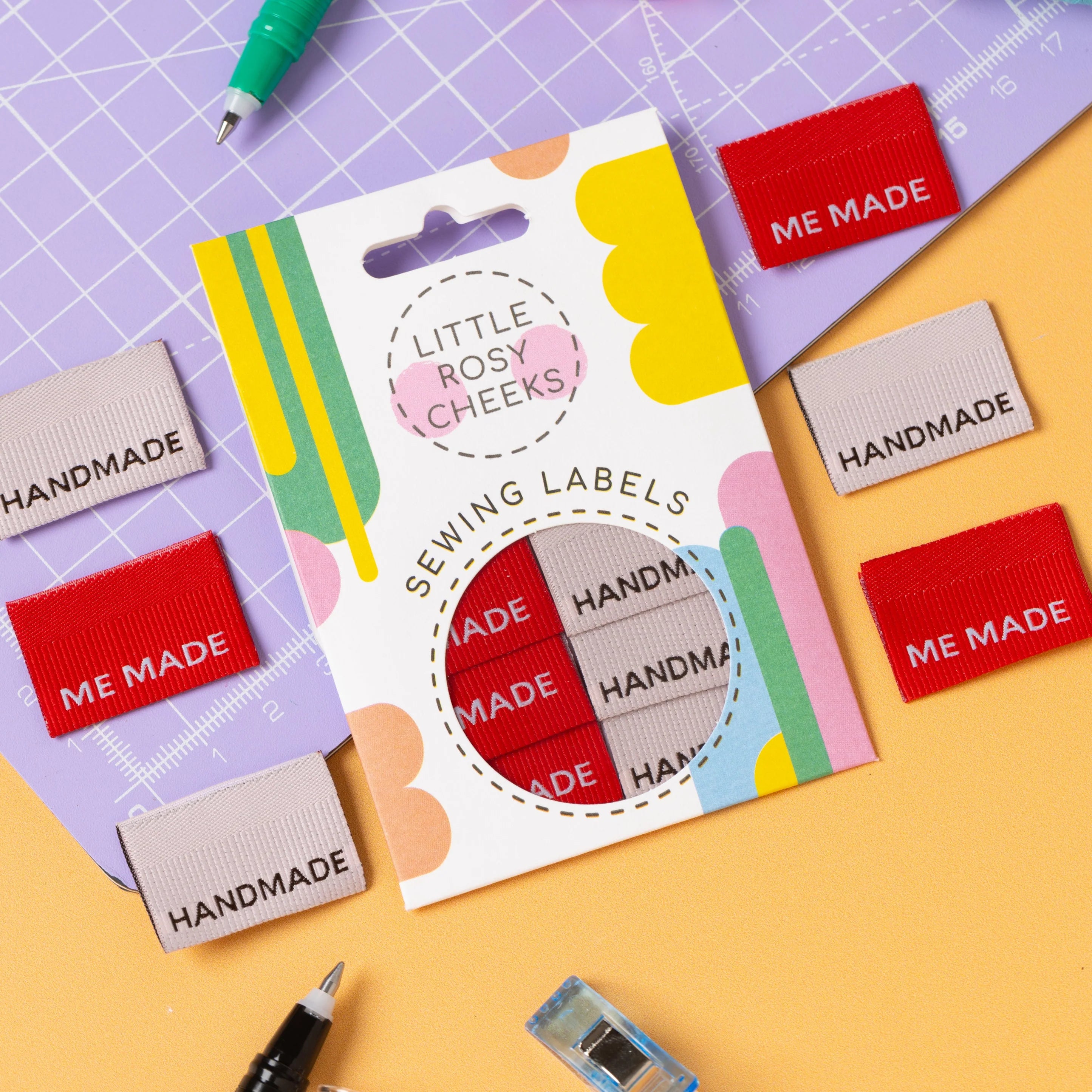 Little Rosy Cheeks 'Me Made / Handmade Ribbed' Labels