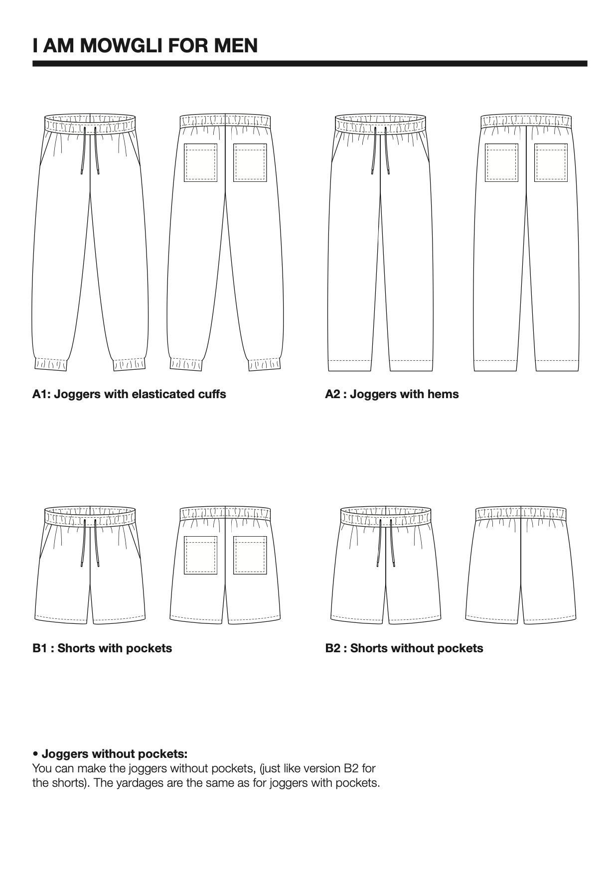 I AM Patterns Men's Mowgli Joggers
