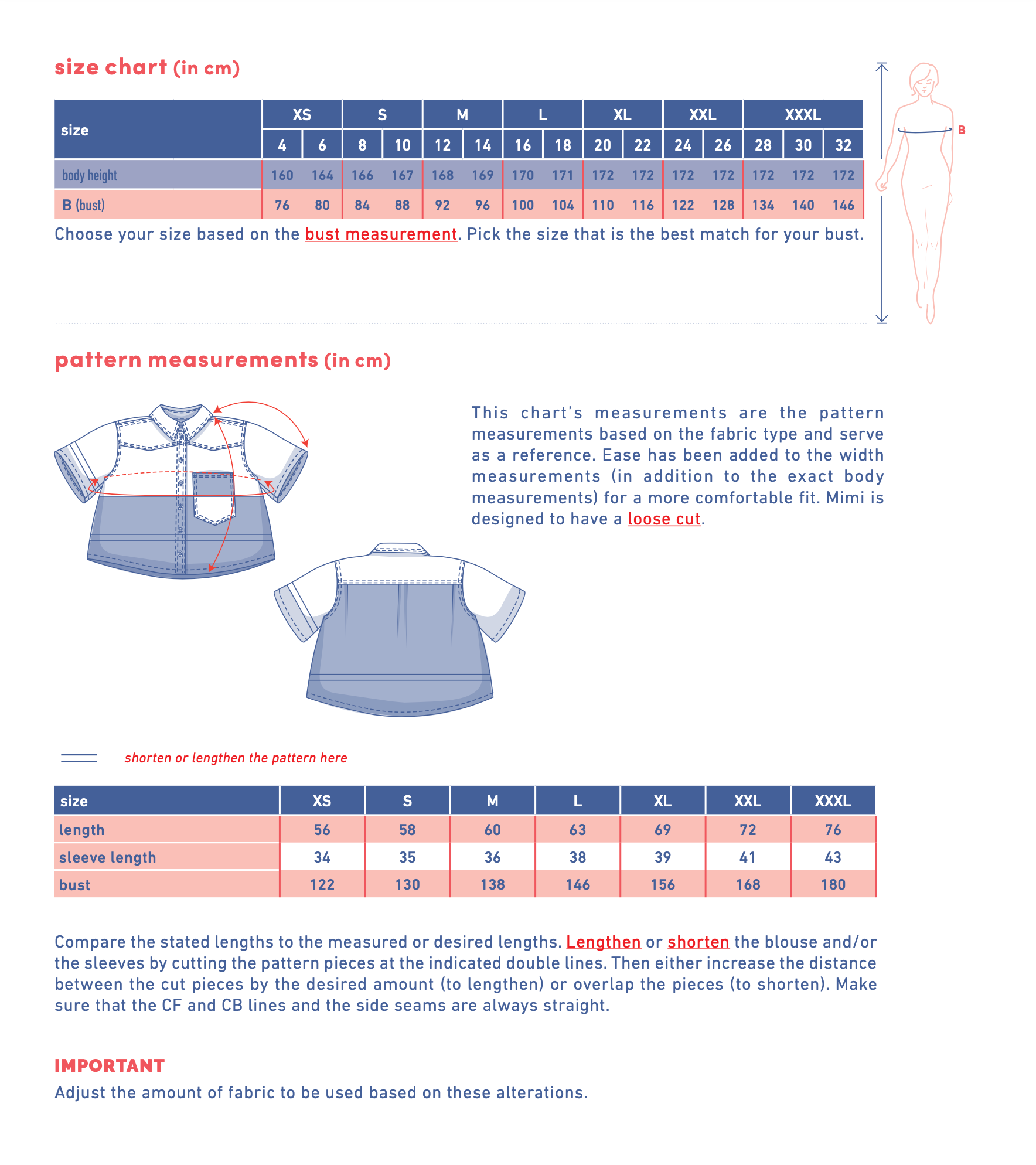 Fibre Mood Melody, Mimi and Melanie Shirts