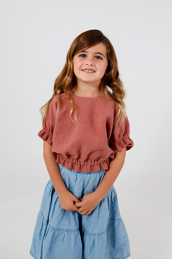 Chalk and Notch Mini Aria Top